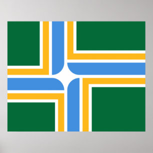 Flagge von Portland (Oregon) Poster