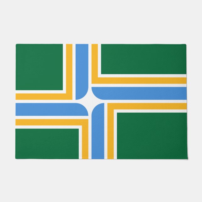 Flagge von Portland (Oregon, US-Stadt) Fußmatte (Vorderseite)