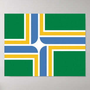 Flagge von Portland, Poster von Oregon
