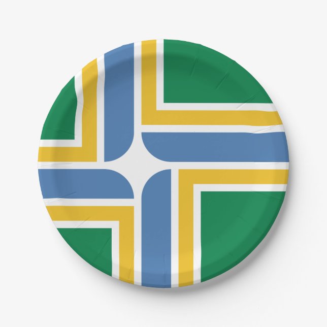 Flagge von Portland, Teller von Oregon Paper (Vorderseite)