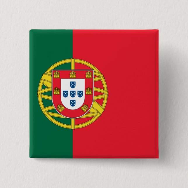 Flagge von Portugal Button (Vorderseite)