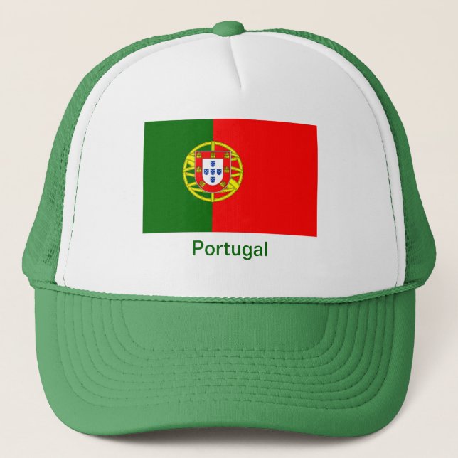 Flagge von Portugal Truckerkappe (Vorderseite)