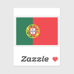 Flagge von Portugal zugeschnitten Aufkleber
