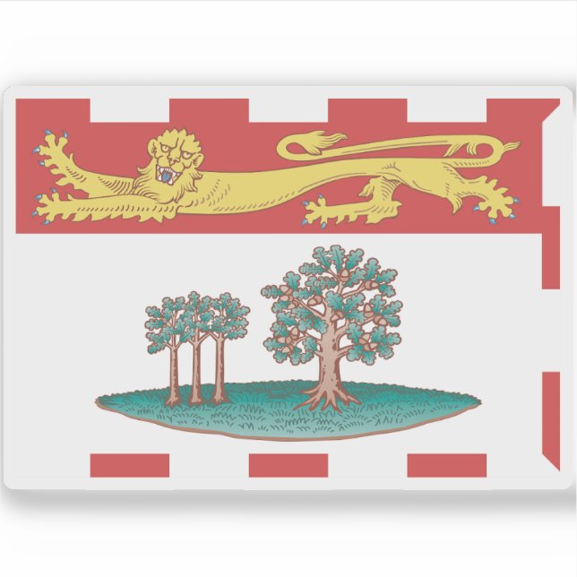 Flagge von Prinz Edward Island Aufkleber (Vorderseite)