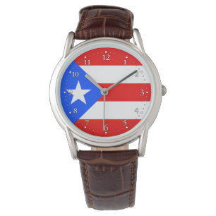 Flagge von Puerto Rico Armbanduhr