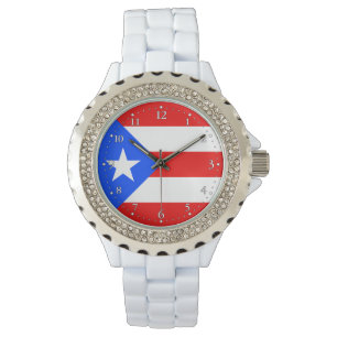 Flagge von Puerto Rico Armbanduhr