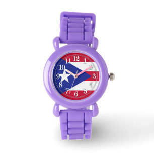 Flagge von Puerto Rico Armbanduhr