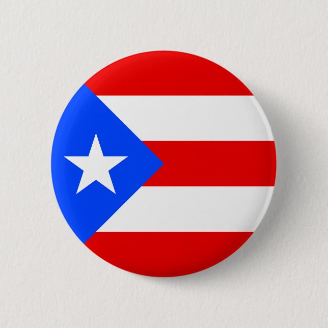 Flagge von Puerto Rico Button (Vorderseite)