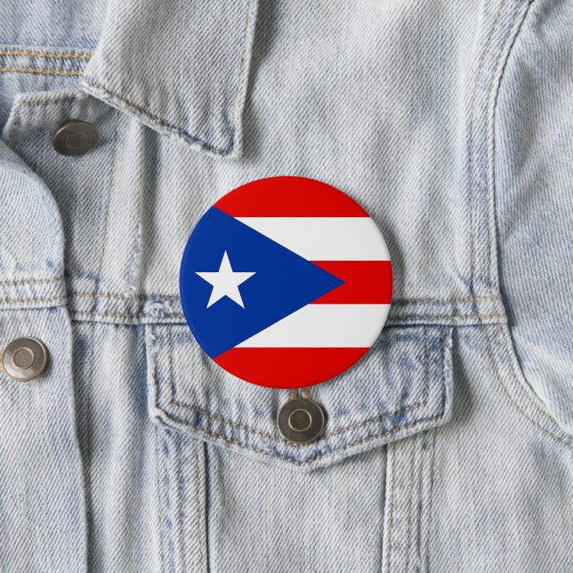 Flagge von Puerto Rico Button (Beispiel)