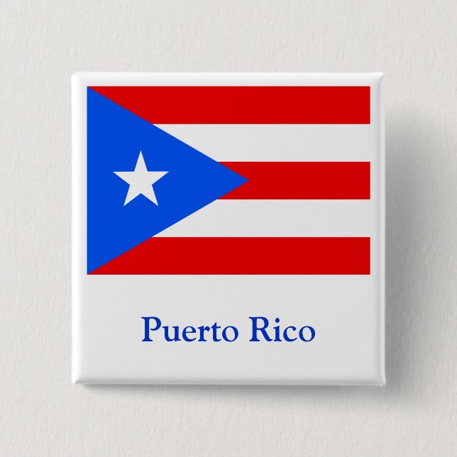 Flagge von Puerto Rico Button (Vorderseite)