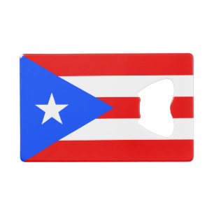 Flagge von Puerto Rico Geldbeutel Flaschenöffner