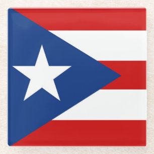 Flagge von Puerto Rico Glasuntersetzer