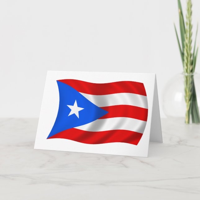 Flagge von Puerto Rico Karte (Vorderseite)