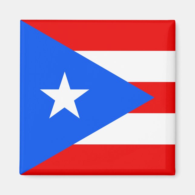 Flagge von Puerto Rico Magnet (Vorne)