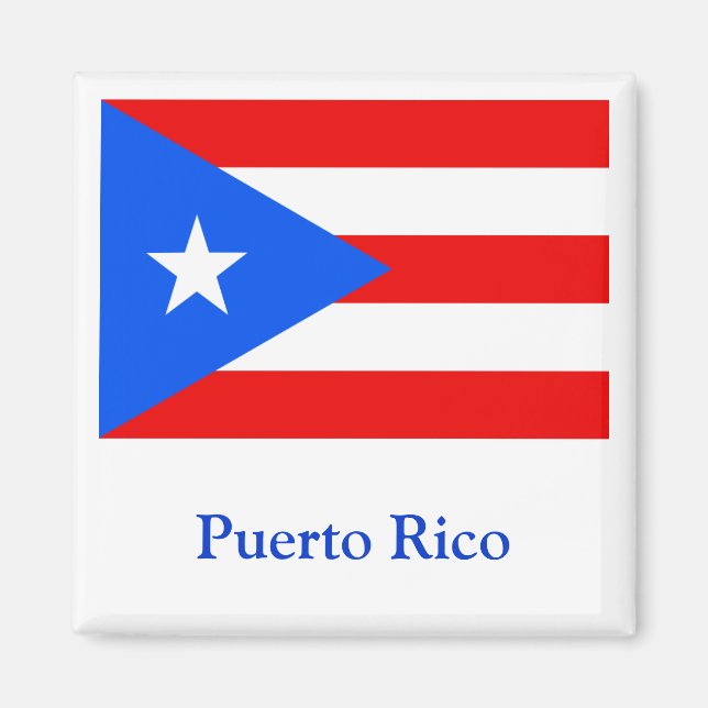 Flagge von Puerto Rico Magnet (Vorne)