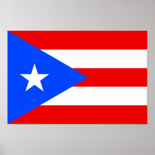 Flagge von Puerto Rico Poster