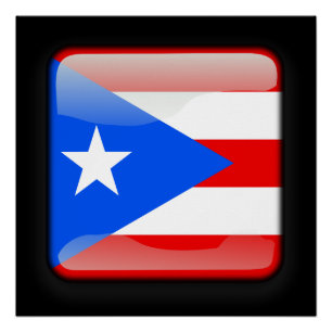 Flagge von Puerto Rico Poster