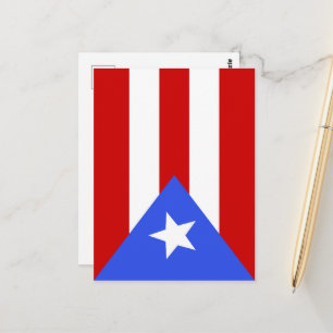 Flagge von Puerto Rico Postkarte