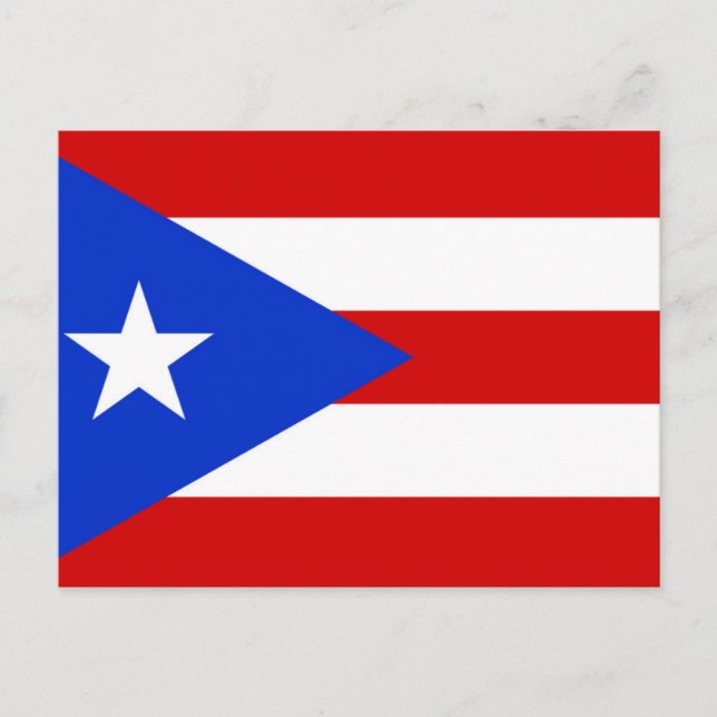 Flagge von Puerto Rico Postkarte (Vorderseite)