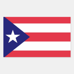 Flagge von Puerto Rico Rechteckiger Aufkleber