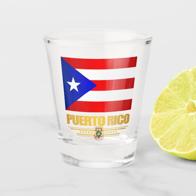 Flagge von Puerto Rico Schnapsglas (Vorderseite)