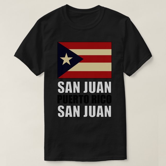 Flagge von Puerto Rico T-Shirt (Design vorne)