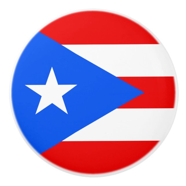Flagge von Puerto- Ricogriff Keramikknauf (Vorderseite)