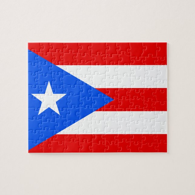 Flagge von Puerto- Ricopuzzlespiel (Horizontal)