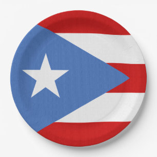 Flagge von Puerto- Ricothema Pappteller