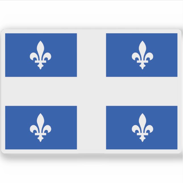 Flagge von Quebec Aufkleber (Vorderseite)