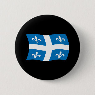 Flagge von Québec Knopf Button