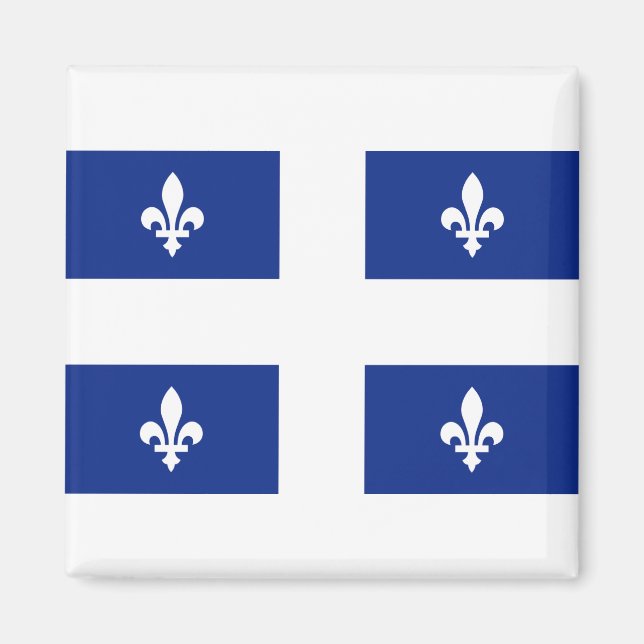 Flagge von Quebec Magnet (Vorne)