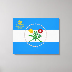 Flagge von Queens (Stadtbezirk von New York) Leinwanddruck