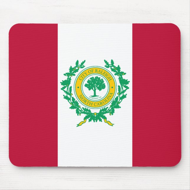 Flagge von Raleigh, North Carolina Mouse Pad Mousepad (Vorne)