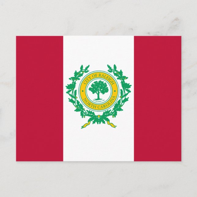 Flagge von Raleigh, North Carolina Postcard Postkarte (Vorderseite)