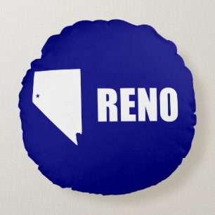 Flagge von Reno, Nevada Rundkissen Rundes Kissen