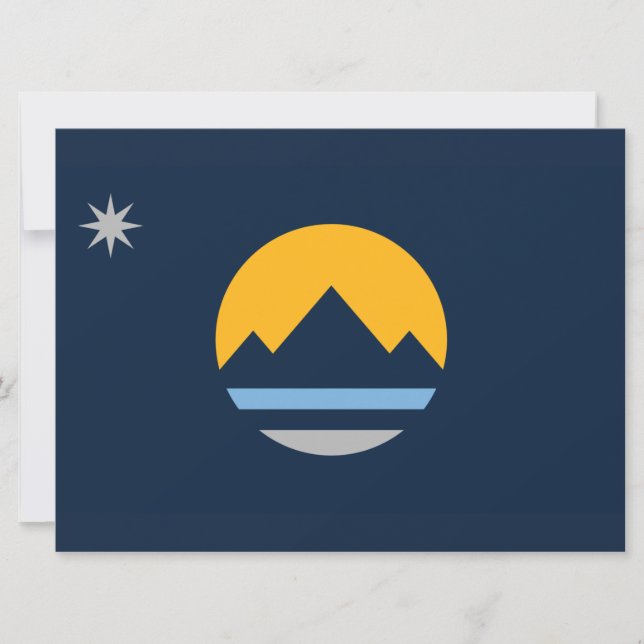 Flagge von Reno (Stadt Nevada) Karte (Vorderseite)