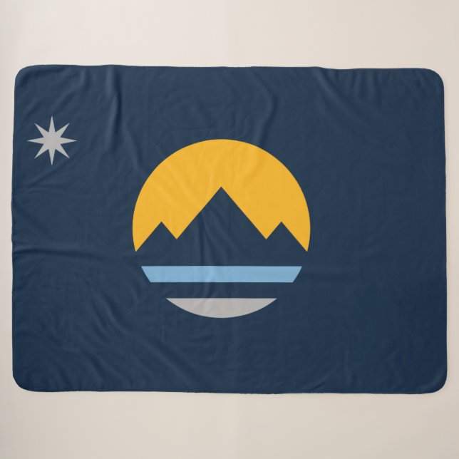 Flagge von Reno (Stadt Nevada) Sherpadecke (Vorderseite (Horizontal))