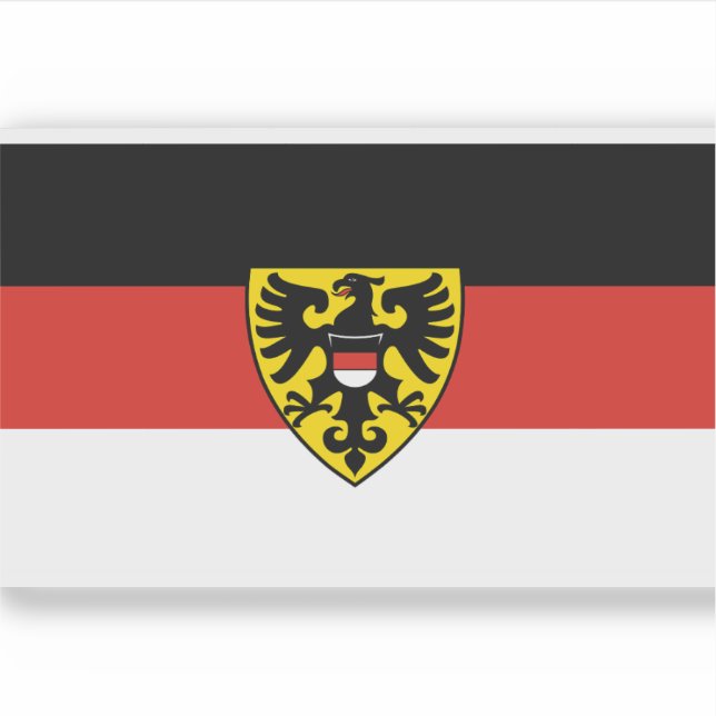 Flagge von Reutlingen, Deutschland Aufkleber (Vorderseite)