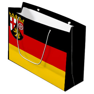Flagge von Rheinland-Pfalz Große Geschenktasche Geschenktüte