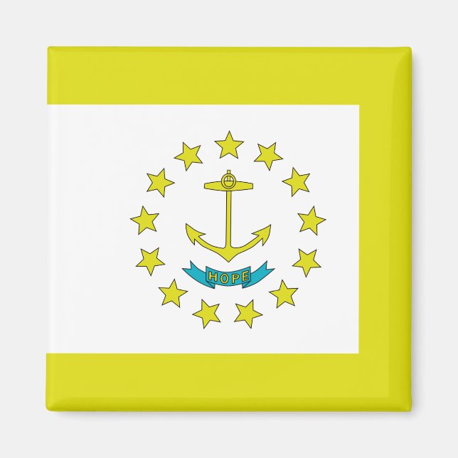 Flagge von Rhode Island Magnet (Vorne)