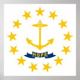 Flagge von Rhode Island (US-Staat) Poster