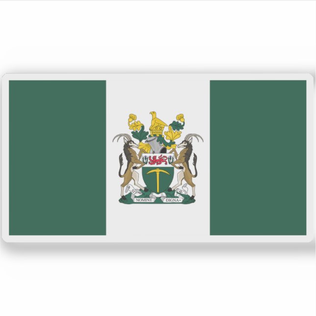 Flagge von Rhodesia (1968-1979), Afrika Aufkleber (Vorderseite)
