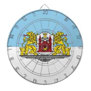 Flagge von Riga, Lettland Dartzielscheibe Dartscheibe