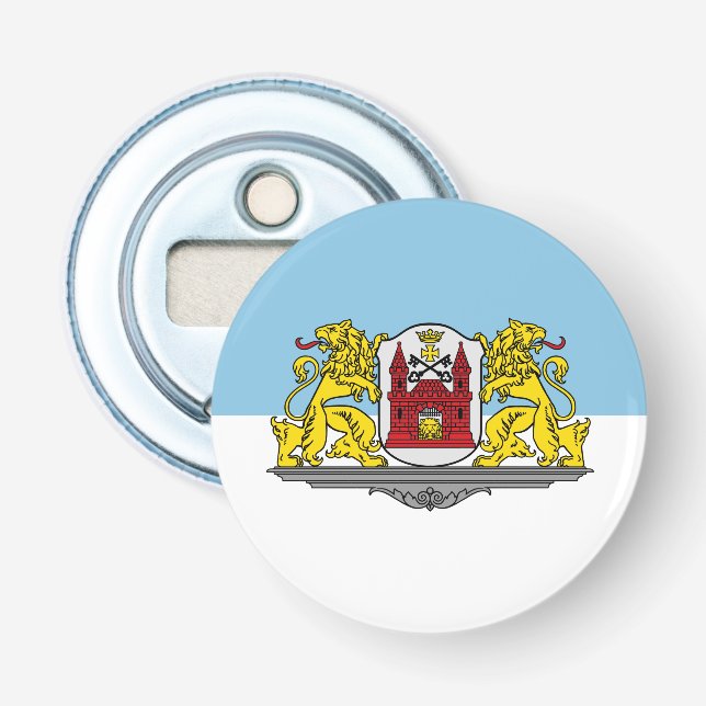 Flagge von Riga, Lettland Flaschenöffner (Vorderseite)