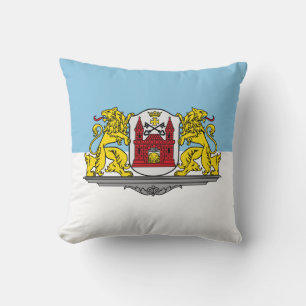 Flagge von Riga, Lettland Kissengeflecht Kissen