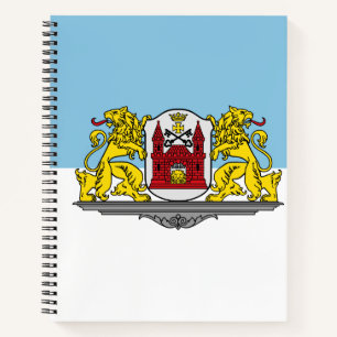 Flagge von Riga, Lettland-Notebook Notizbuch