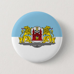 Flagge von Riga, Lettland Pinback Button