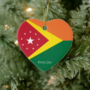 Flagge von Rincón, Puerto Rico Keramik Ornament