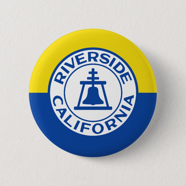 Flagge von Riverside, Kalifornien Button (Vorderseite)